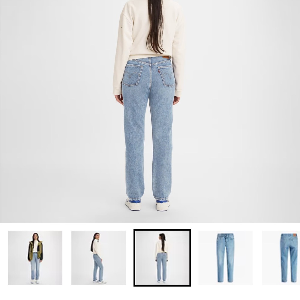 Levi’s 100% cotton 501s light wash jeans